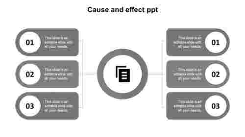 cause and effect ppt template-grey